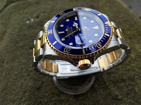 rolex submariner gold blue
